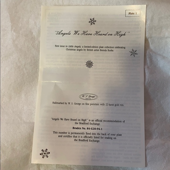 PLATE #1 Angels We Have Heard On High Collector Plate NEW - Picture 6 of 8